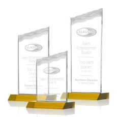 Oakwood Amber Peaks Crystal Award - Crystal Awards
