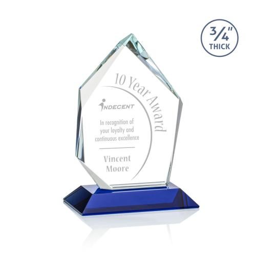 Awards and Trophies - Crystal Awards - Deerhurst Ice Peak Blue  Peaks Crystal Award