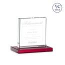 Terra Red  Square / Cube Crystal Award