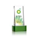 Milnerton Full Color Green on Base Towers Crystal Award