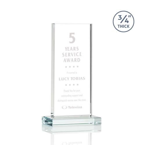 Awards and Trophies - Crystal Awards - Arizona Clear Rectangle Crystal Award