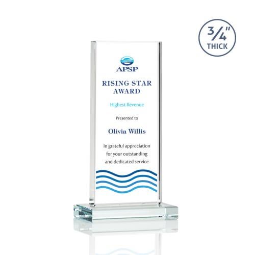 Awards and Trophies - Crystal Awards - Arizona Full Color Clear Rectangle Crystal Award