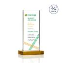 Arizona Full Color Amber Rectangle Crystal Award