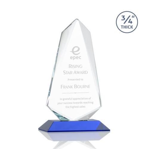 Awards and Trophies - Crystal Awards - Sheridan Blue  Unique Crystal Award