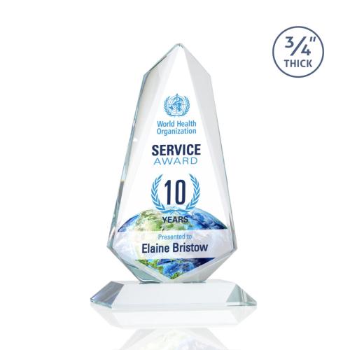 Awards and Trophies - Crystal Awards - Sheridan Full Color Clear Unique Crystal Award