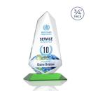 Sheridan Full Color Green  Unique Crystal Award