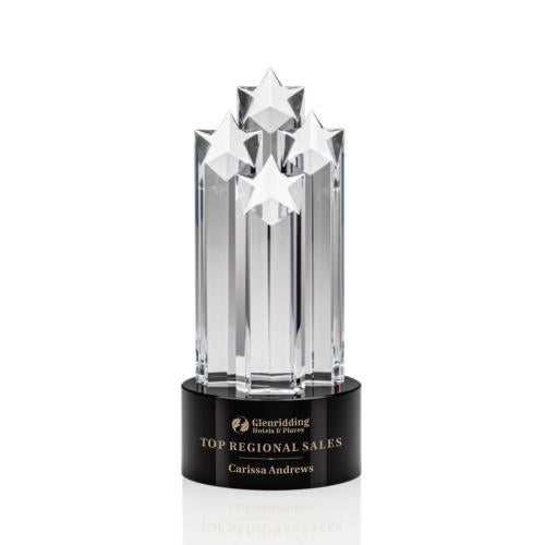 Awards and Trophies - Crystal Awards - Ascot Star Black Towers Crystal Award