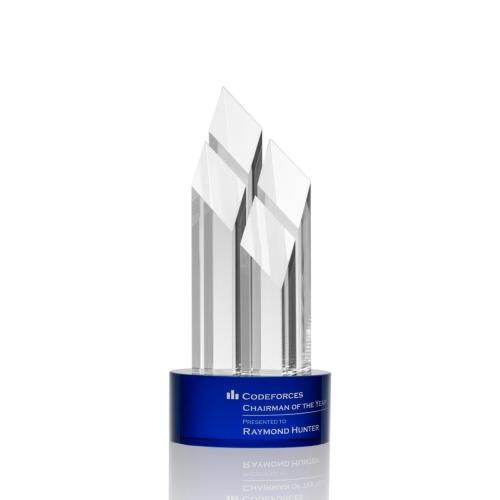 Awards and Trophies - Crystal Awards - Overton Blue  Towers Crystal Award