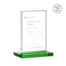 Manhattan Green Rectangle Crystal Award