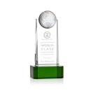 Sherbourne Globe Green  on Base Towers Crystal Award