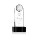 Sherbourne Globe Black on Base Towers Crystal Award