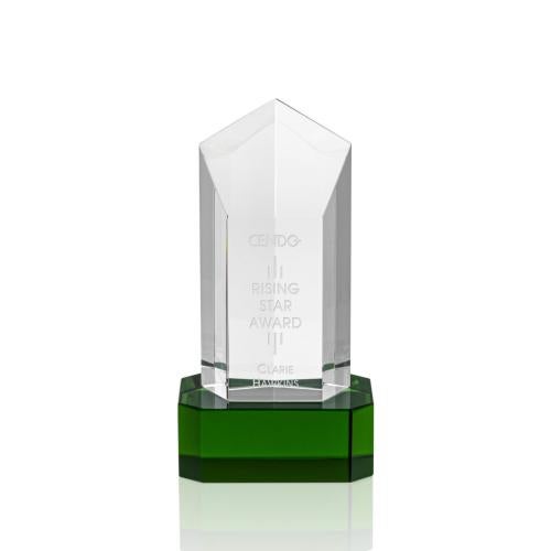 Awards and Trophies - Crystal Awards - Jolanda Green  on Base Towers Crystal Award