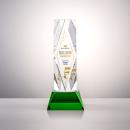 President Full Color Green on Base Towers Crystal Award