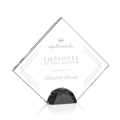 Awards and Trophies - Crystal Awards - Deerfield Black Diamond Crystal Award