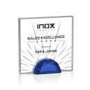 Entwhistle Full Color Blue Square / Cube Crystal Award