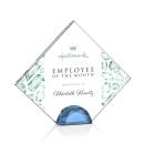 Deerfield Full Color Sky Blue  Diamond Crystal Award