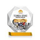 Kitchener Full Color Amber  Polygon Crystal Award