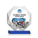 Kitchener Full Color Blue Polygon Crystal Award