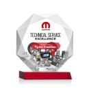 Kitchener Full Color Red Polygon Crystal Award