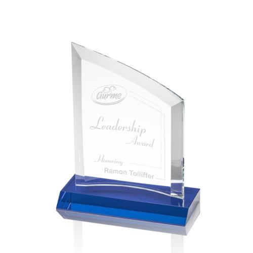 Awards and Trophies - Crystal Awards - Templar Blue Peaks Crystal Award