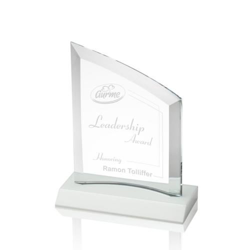 Awards and Trophies - Crystal Awards - Templar White  Peaks Crystal Award