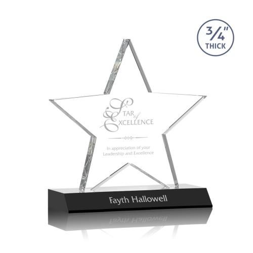 Awards and Trophies - Crystal Awards - Chippendale Black Star Crystal Award