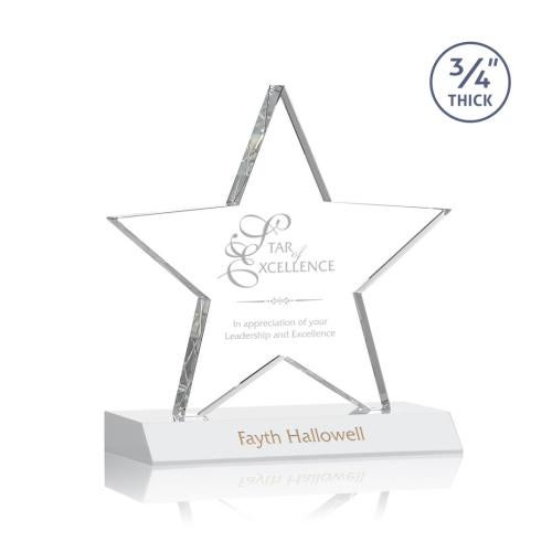 Awards and Trophies - Crystal Awards - Chippendale White Star Crystal Award