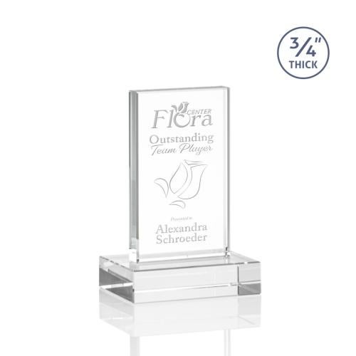 Awards and Trophies - Crystal Awards - Hathaway Clear Rectangle Crystal Award