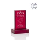 Hathaway Red  Rectangle Crystal Award