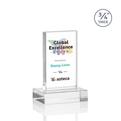 Awards and Trophies - Crystal Awards - Holmes Full Color Clear Rectangle Crystal Award