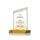 Oakwood Full Color Amber Peaks Crystal Award