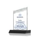 Oakwood Full Color Black  Peaks Crystal Award