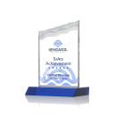Oakwood Full Color Blue Peaks Crystal Award