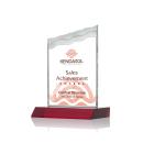 Oakwood Full Color Red Peaks Crystal Award