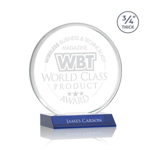 Awards and Trophies - Crystal Awards - Blackpool Blue Circle Crystal Award