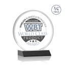 Blackpool Full Color Black Circle Crystal Award