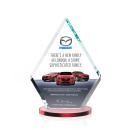 Canton Full Color Red  Diamond Crystal Award