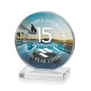 Victoria Full Color Clear Circle Crystal Award