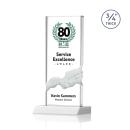 Poole Full Color White Rectangle Crystal Award