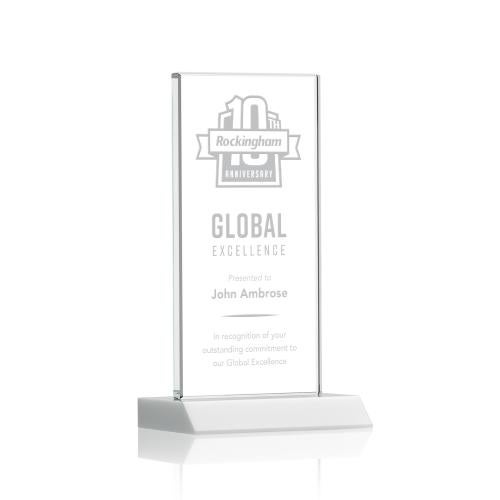 Awards and Trophies - Crystal Awards - Bolton White Rectangle Crystal Award