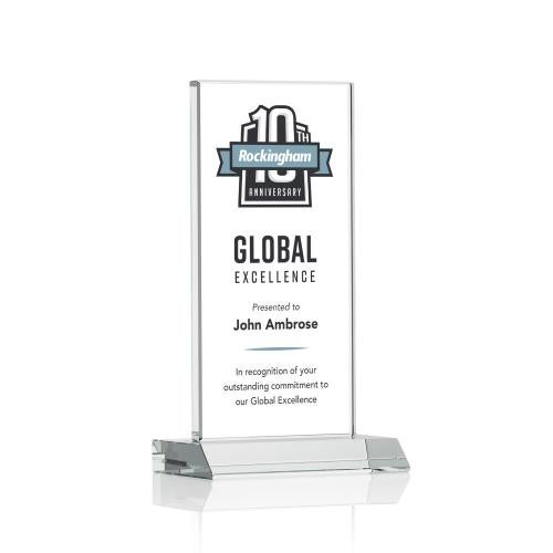 Awards and Trophies - Crystal Awards - Bolton Full Color Clear Rectangle Crystal Award