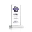 Bolton Full Color White Rectangle Crystal Award