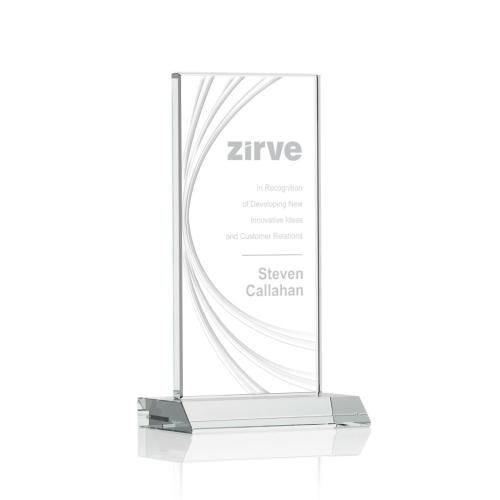 Awards and Trophies - Crystal Awards - Hawkins Liquid™ Clear Rectangle Crystal Award