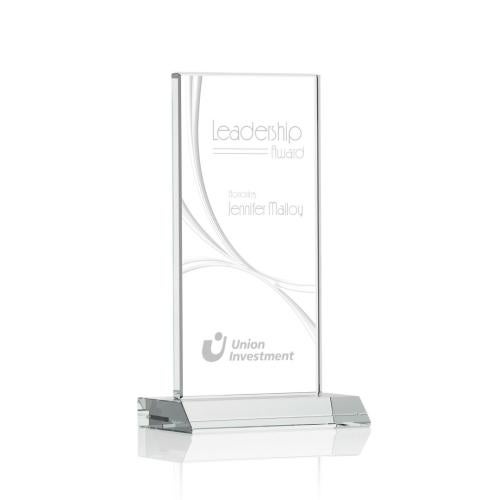 Awards and Trophies - Crystal Awards - Keane Liquid™ Clear Rectangle Crystal Award