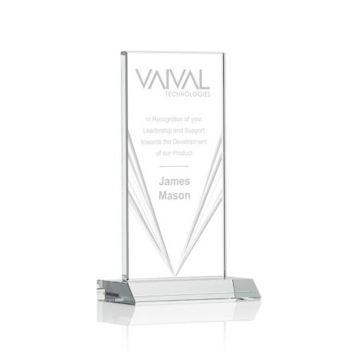 Awards and Trophies - Crystal Awards - Seaford Liquid™ Clear Rectangle Crystal Award