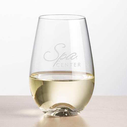 Corporate Gifts - Barware - Wine Glasses - Stemless - Boston Stemless Wine - Deep Etch
