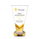Burney Full Color Amber Polygon Crystal Award