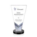Burney Full Color Black Polygon Crystal Award