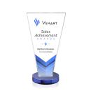 Burney Full Color Blue Polygon Crystal Award