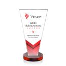 Burney Full Color Red Polygon Crystal Award